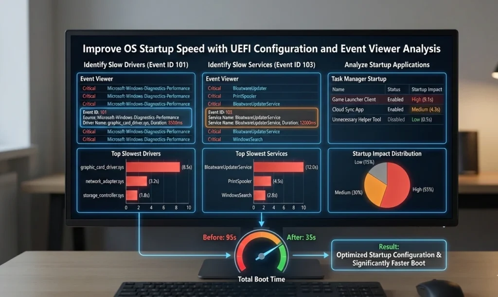Improve OS Startup Speed with UEFI Configuration and Event Viewer Analysis Improve OS Startup Speed with UEFI Configuration and Event Viewer Analysis