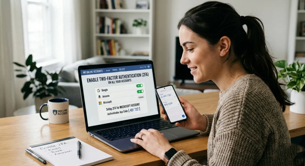 Enable Two-Factor Authentication on All Accounts