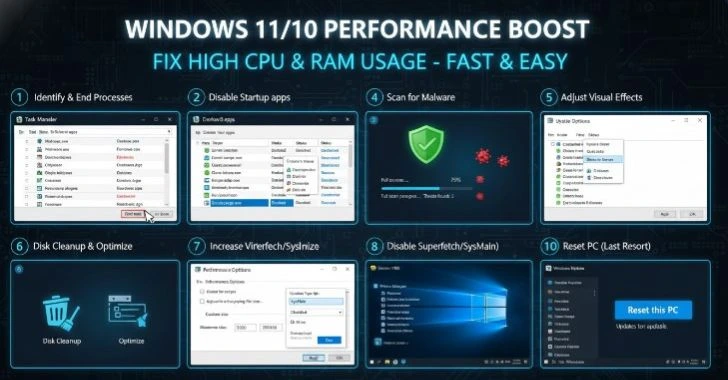How to Fix High CPU and RAM Usage in Windows 11 10 Fast and Easily