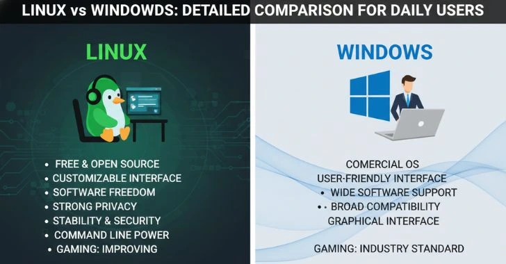 Linux vs Windows Detailed Comparison for Daily Users