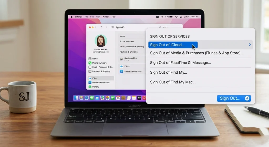 Sign Out of iCloud, iTunes, and Other Apple Services