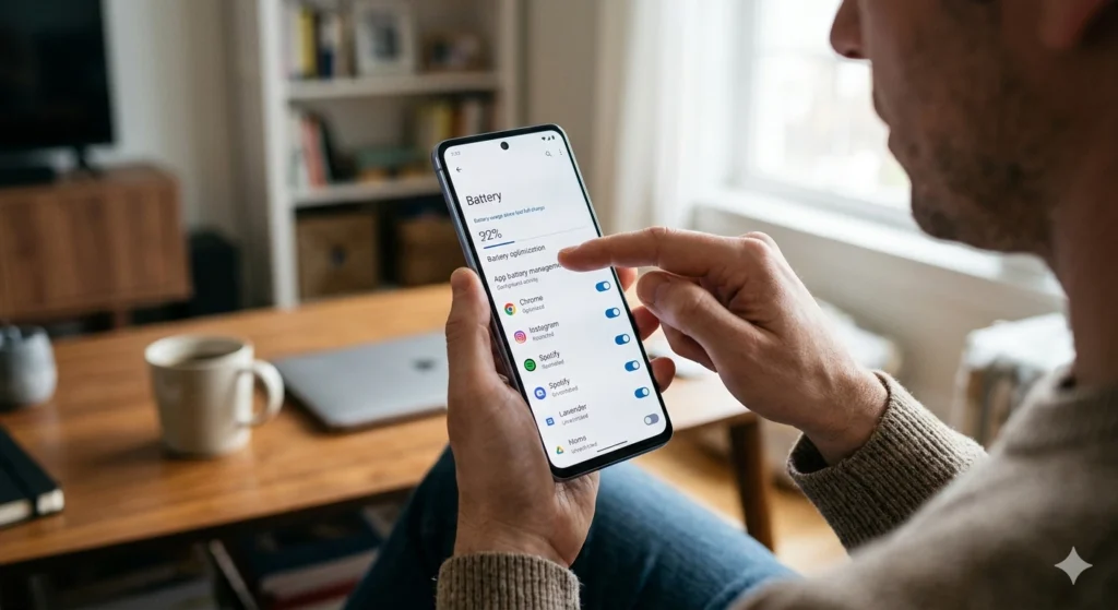 Use Android’s Battery or Performance Settings to Control Apps