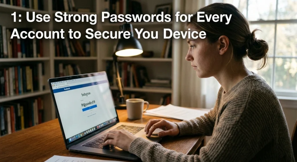 Use Strong Passwords for Every Account to Secure Your Device