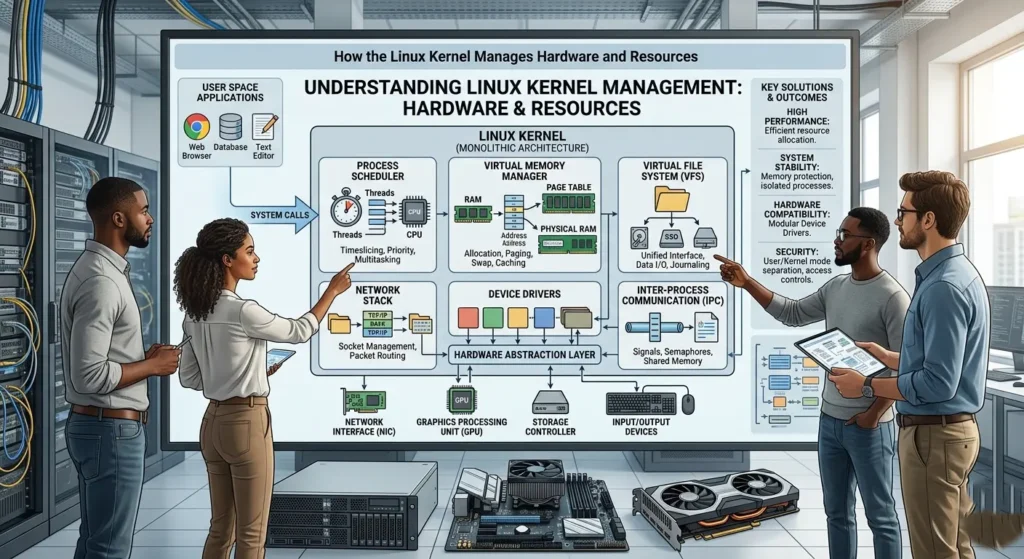 How the Linux Kernel Manages Hardware and Resources