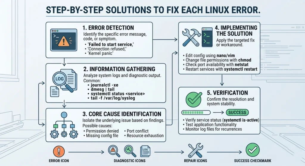 Step-by-Step Solutions to Fix Each Error