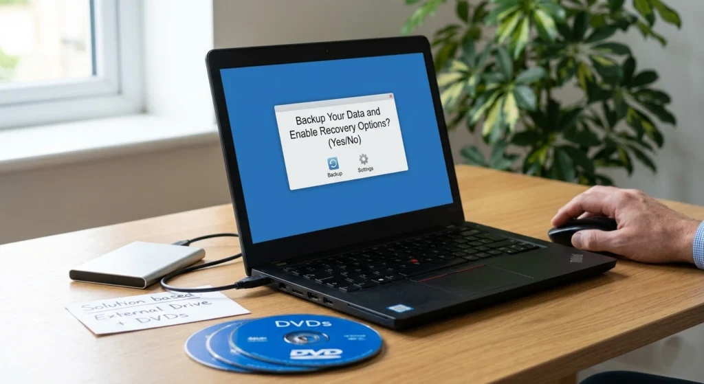 Backup Your Data and Enable Recovery Options