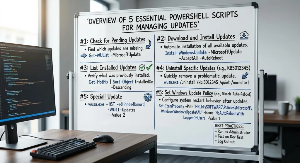 Overview of 5 Essential PowerShell Scripts for Managing Updates