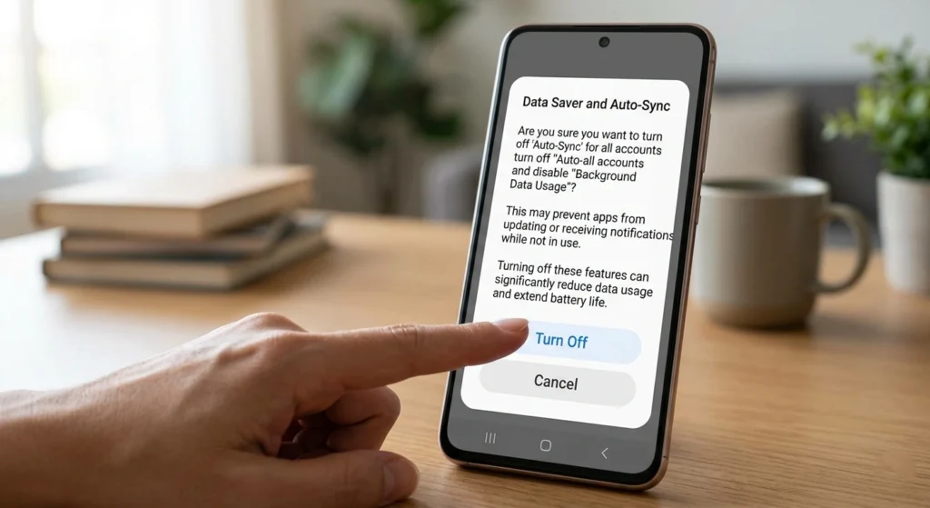 Turn Off Auto-Sync and Background Data Usage
