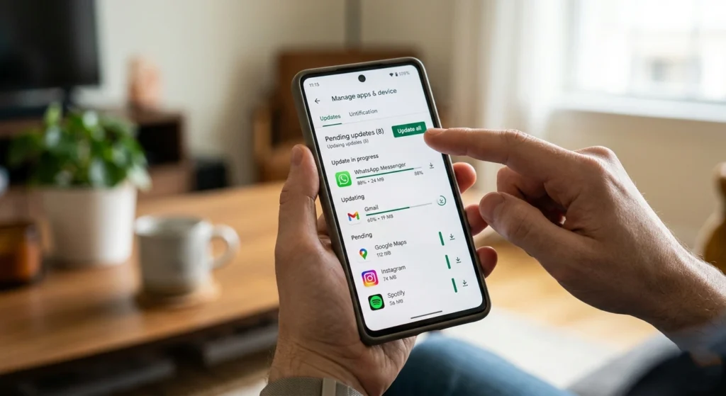 Update Android Apps from the Google Play Store